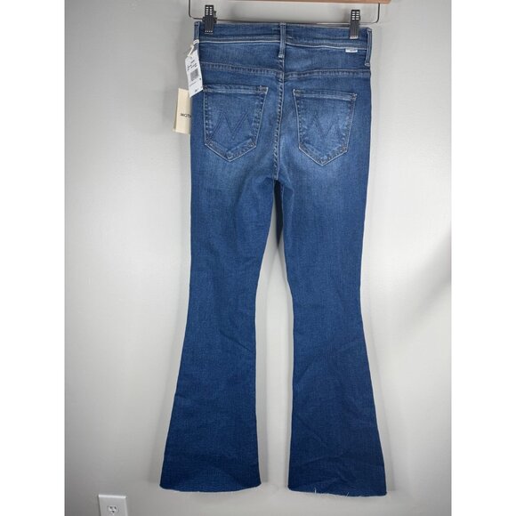NWT MOTHER The Cruiser Sneak Fray Jeans in Hike Hike Baby Size 25 Stretch - Picture 7 of 9